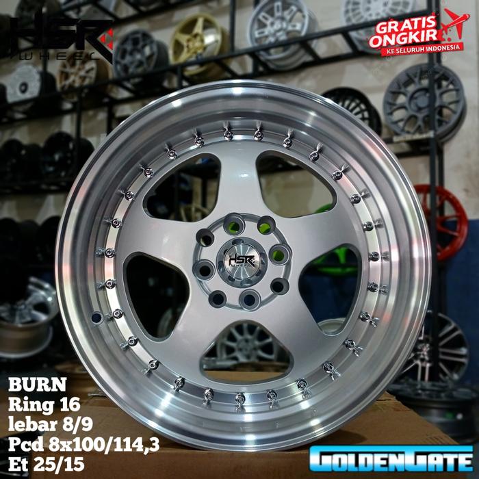 Velg mobil r16 untuk Kijang lgx, Avanza, Carry hsr wheel type burn lebar 8/9 terbaru