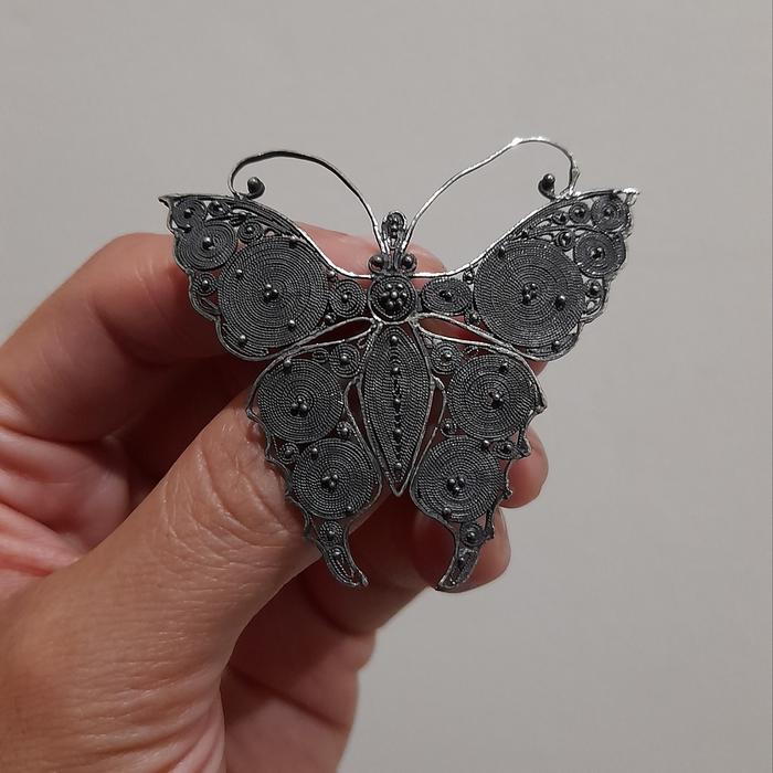 Bros Vintage Butterfly Perak Bakar 900 Barang Unik Antik Kuno Lawas Limited