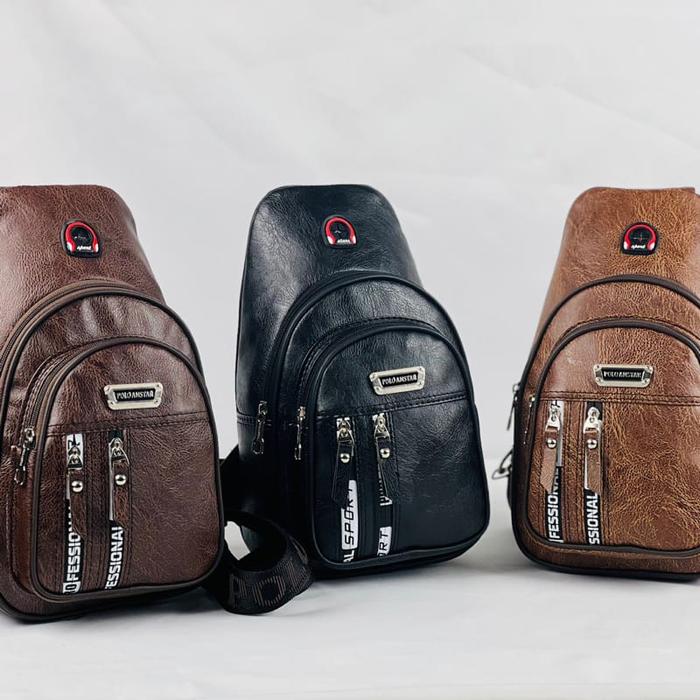 Tas Sling Bag kulit polo / tas polo / tas pria