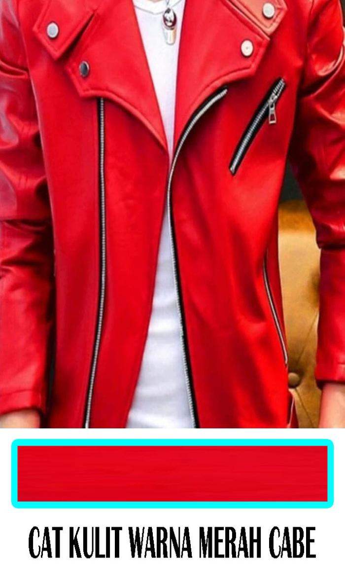 CAT KULIT WARNA MERAH CABE untuk jaket,sepatu,tas,dompet...DLL (200ml)
