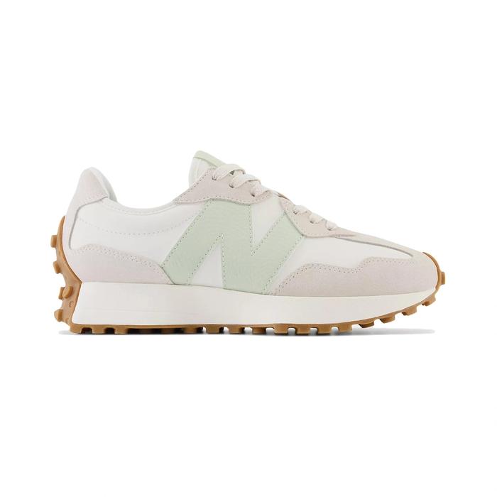 NEW BALANCE 327 White Moonbeam Silver Moss Green WS327UO NB 327 Womens