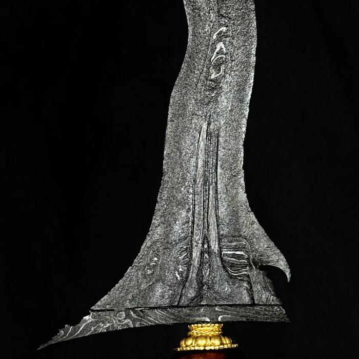 Keris Sengkelat Pamor Tambal Lima Tangguh HB V Srimanganti Sepuh Kuno