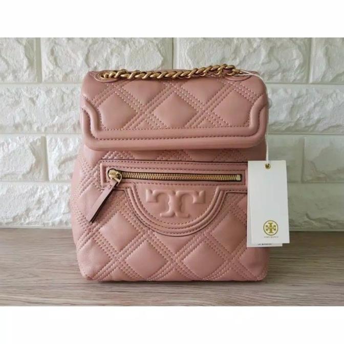 BAG'S OFFICIAL Tas Ransel Wanita Branded Tory Burch TB PINK Fleming