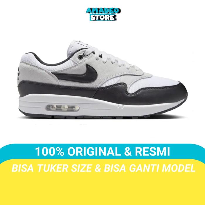 Sepatu Nike Air Max 1 Ultra Essential Grey Black White / sneakers pria