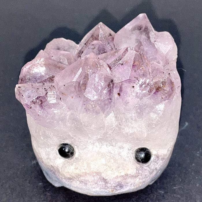 Amethyst Cacoxenite Hedgie Hedgehog Healing Crystal Batu Alam Natural