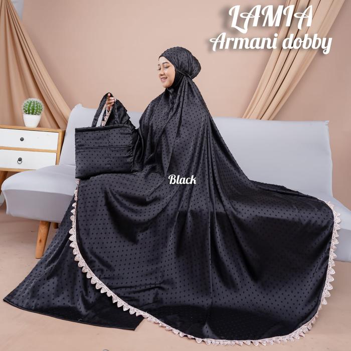 Mukena silk Armani dobby jumbo Lamia