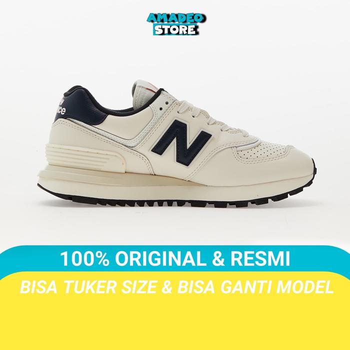 Sepatu nb 574 Leather White / sneakers unisex