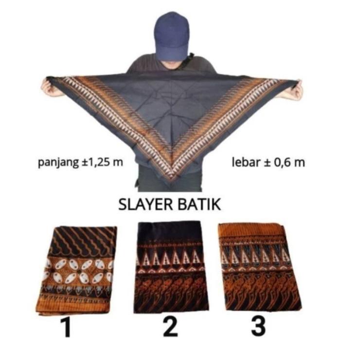 Slayer batik baduy ikat kepala syal udeng masker segitiga