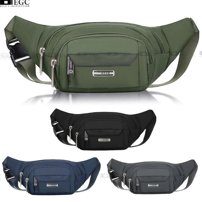 Elegan Tas Pinggang Pria Hehebag/ Sling Bag Pria Nylon/ Tas Slempang Sam-81123
