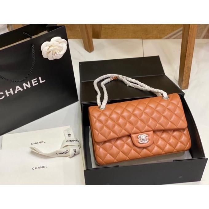 BAG'S OFFICIAL Tas Wanita c Caviar Classic 25 Orange shoulder bag super mirror