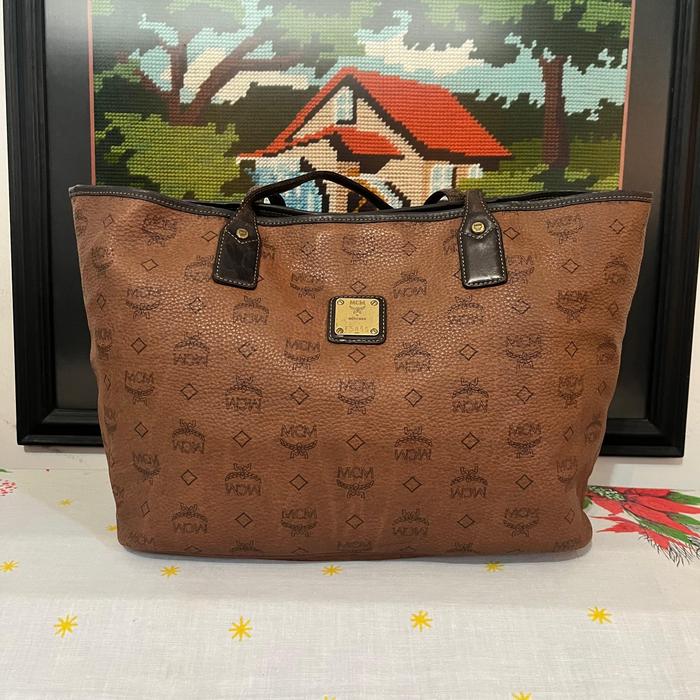 Tas Tote MCM Munchen Signature - Bekas Second Preloved Original Authentic