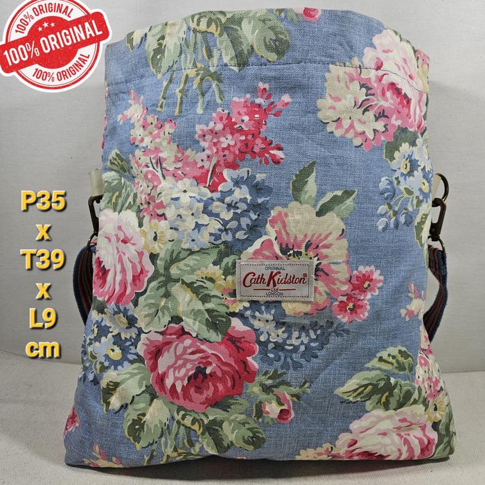 Cath Kidston London original shoulder crossbody kanvas bag tas selempang motif flowery bunga