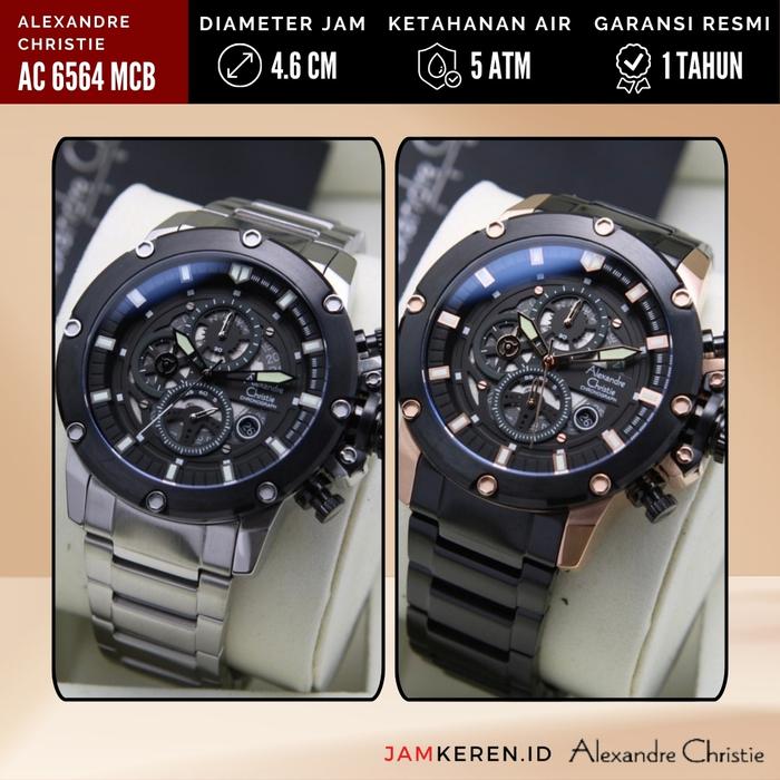 Jam Tangan Pria Alexandre Christie 6564 AC6564 AC 6564 MC Original