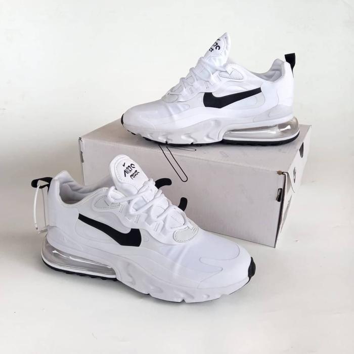 NIKE AIR MAX 270 REACT WHITE BLACK - 