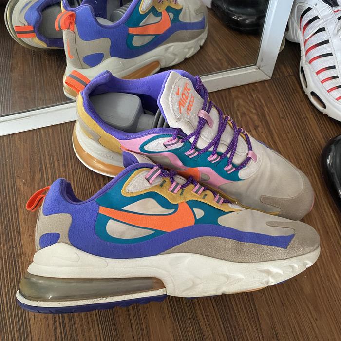 Nike air max 270 React multicolor light orewood brown original murah - sneakers second market