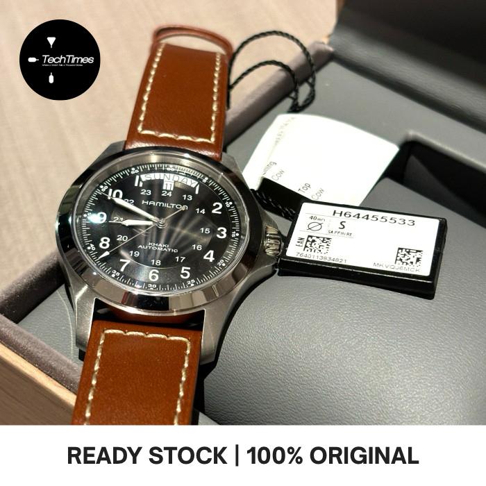 Hamilton Khaki King Automatic Leather Strap H64455533 Jam Tangan Hamilton Day Date