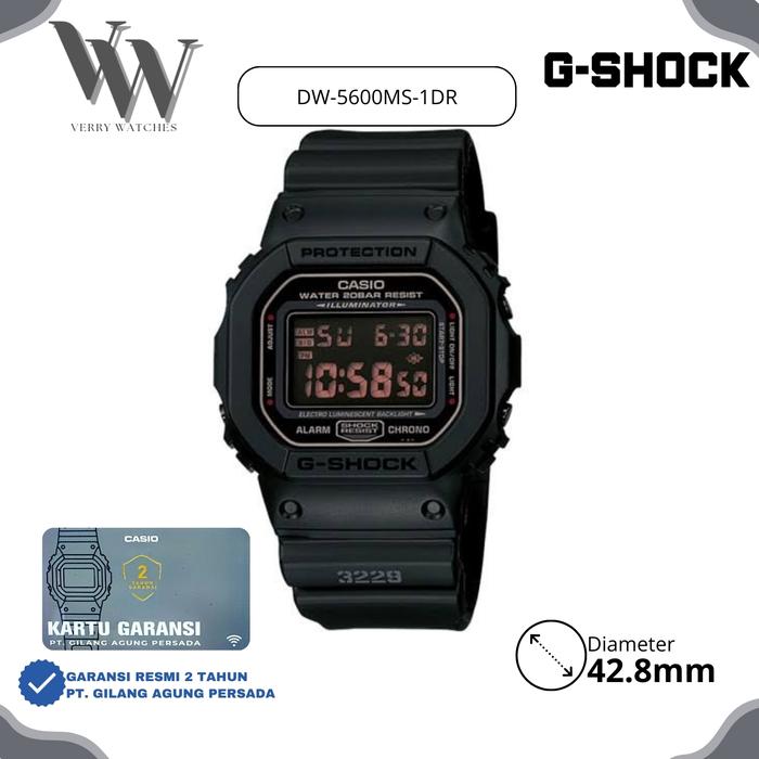 Jam Tangan Casio General DW-5600MS-1DR original & Garansi Resmi