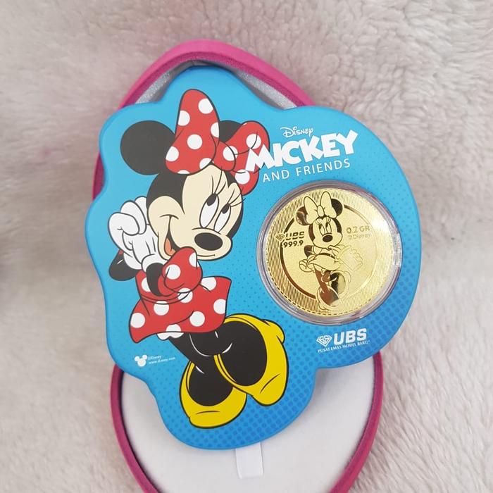 Logam Mulia UBS fine gold 999.9 edisi Disney mickey and friends 0.200gr 24K