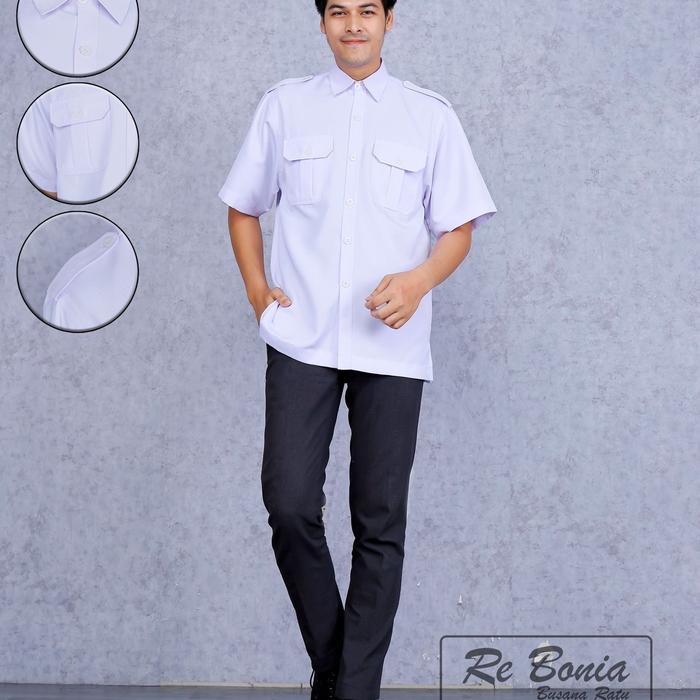 kemeja putih baju putih seragam dinas Pemda ASN seragam putih baju ASN putih baju putih pria seragam
