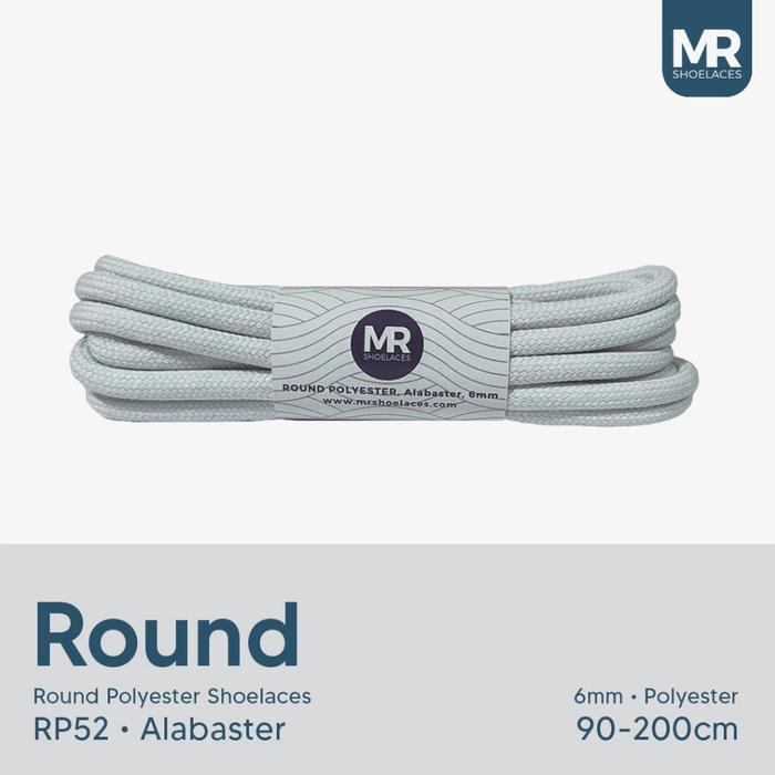 Diskon Mr Shoelaces52 Alabaster (Putih Keabuan) Tali Sepatu Bulat Round 6Mm Shoelaces 90Cm 100Cm 120