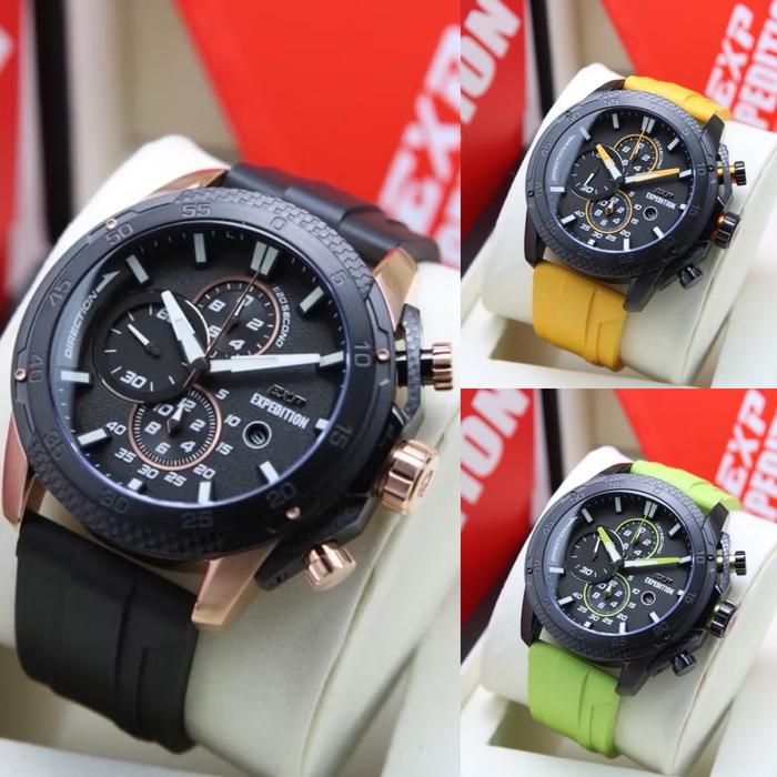 Jam Tangan Pria EXP EXPEDITION 6810 E6810 E6810M (ORIGINAL) Watches Rubber
