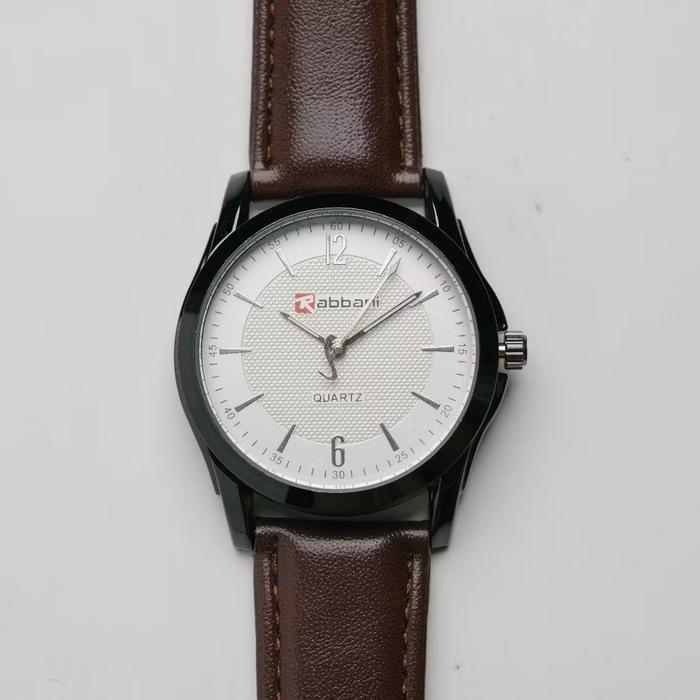 Jam Tangan Kulit Pria Cowok Original Rabbani Water Resist Termurah