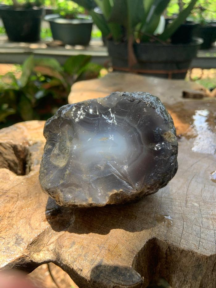 Natural Blue Chalcedony Crystal Stone Rough Rock Raw Agate Bahan Batu Akik Alam Mulia Kalsedon Alami