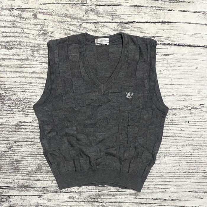 Vest rajut knit knitwear outer abu casual unisex Lindbergh second bekas thrift preloved