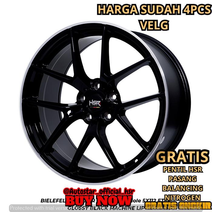 Velg mobil Mercy Gla Gle Glb,C200,C250,C300,BMW series  hsr bielefeld R19 Pcd 5X112 lebar 85/95 blac