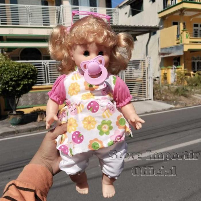 Mainan Boneka Elvira 638 S Plus Empeng Bisa Nangis Dan Bisa Bicara Mama Papa Lucu | Mainan Anak Pere