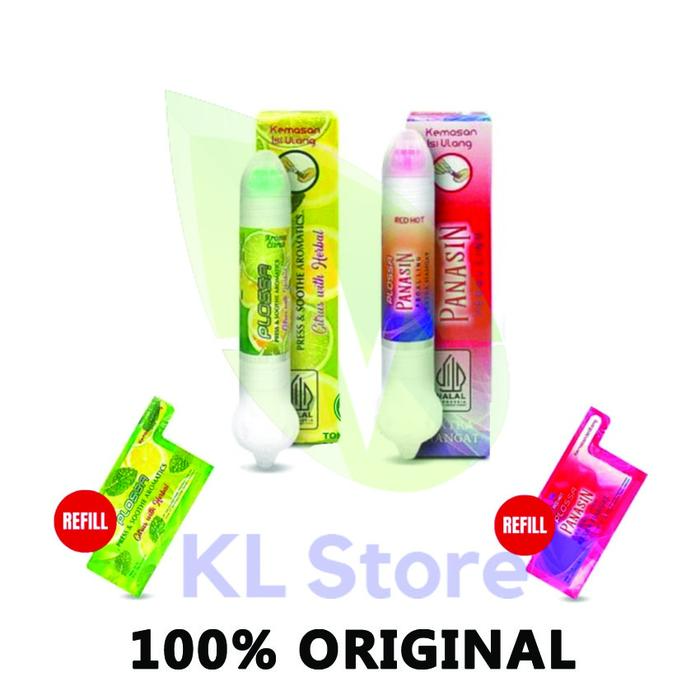 PLOSSA MINI KEMASAN ISI ULANG REFILL SACHET PRESS AND SOOTHE AROMATICS EUCALYPTUS RED HOT PLOSSA KEC