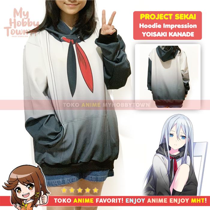 Jaket Hoodie Sweater Anime Game Project Sekai Yoisaki Kanade Impression Cosplay Nightcord at 25