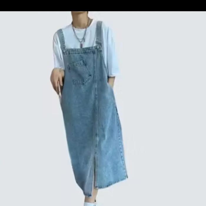 OVERAL DENIM JEANS WANITA BIRU MUDAH JUMPSUIT KEKINIAN nf 017
