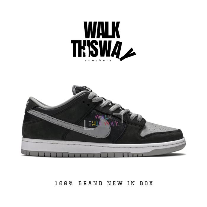 sepatu pria sneakers nike dunk pack shadow / sepatu nike / sneakers dunk / black grey leather