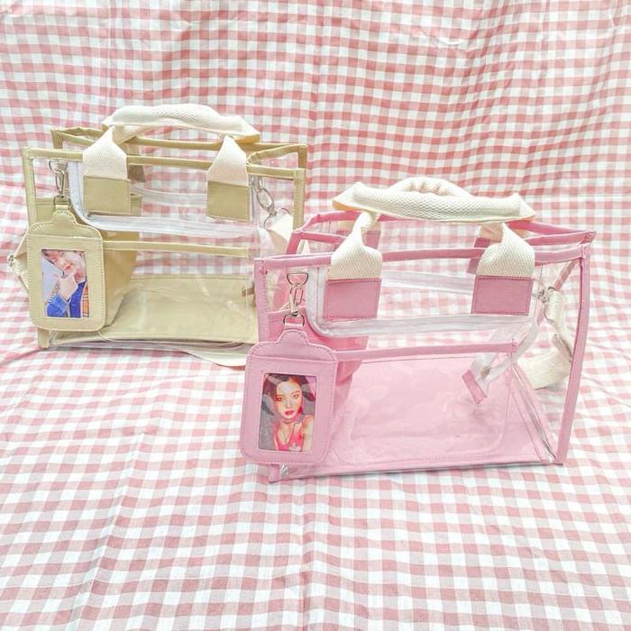 readystock blooming bag pvc tas konser kpop mika bag nct blackpinkk exo treasure bts tas slempang mi