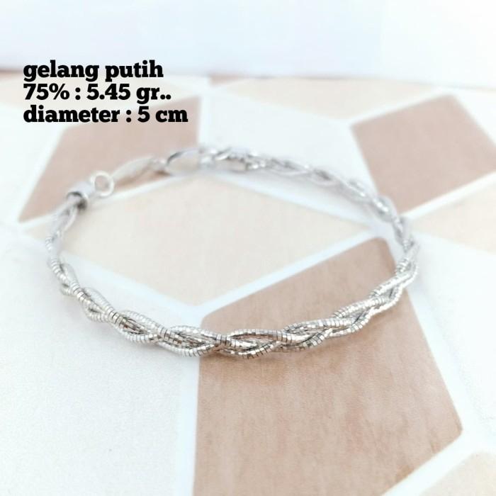 Gelang Tangan Emas / Mas Putih 75% Berat 5.620 Gram Diameter 5Cm..