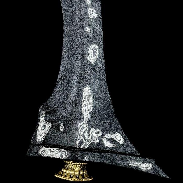 Keris Pulanggeni Pamor Ceprit Tangguh Majapahit Sepuh Kuno Wingit