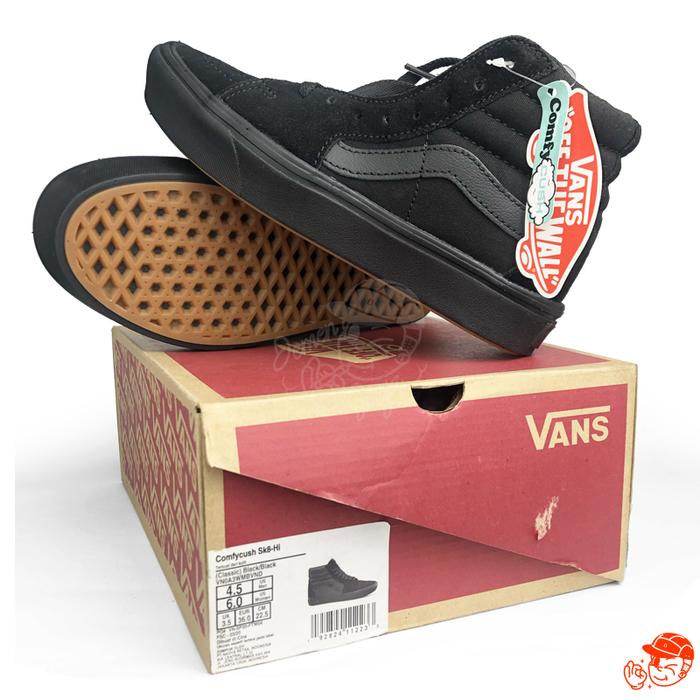 Vans Sk8 Hi Comfycush Black On Black - Size 36 (BNWB)
