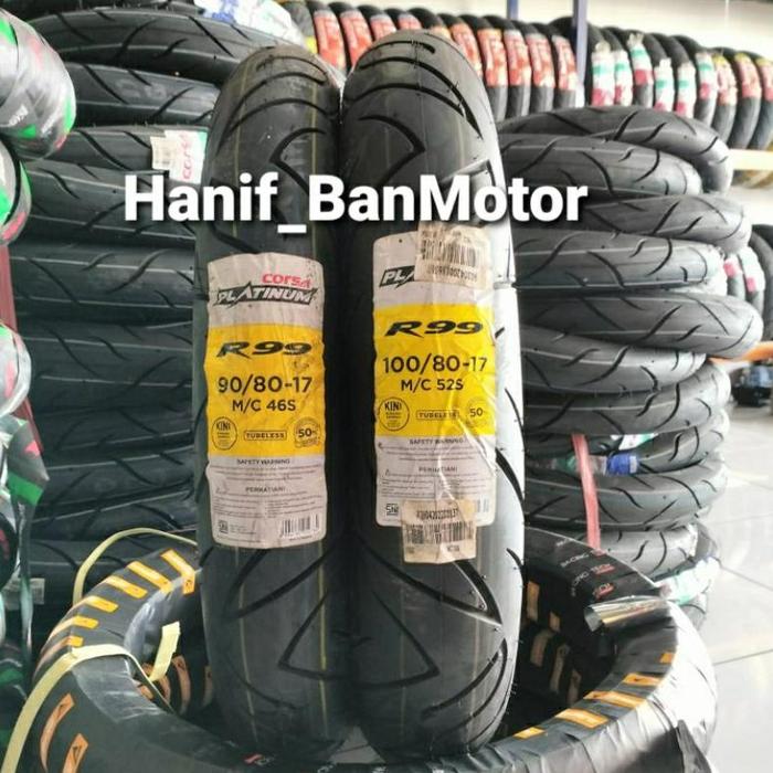 BAN MURAH CUCI GUDANG CORSA PLATINUM R99 100/80 RING 17 TUBELESS // FREE PENTIL