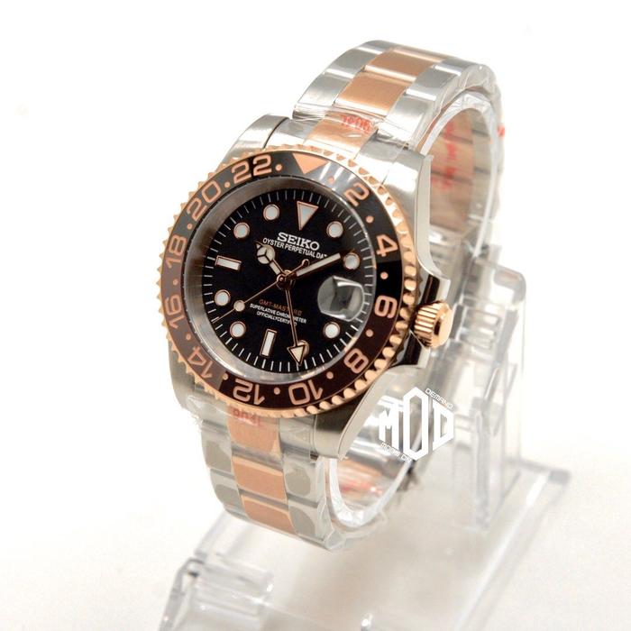 Seiko Rootbeer GMT NH34 Automatic Dual Time Zone