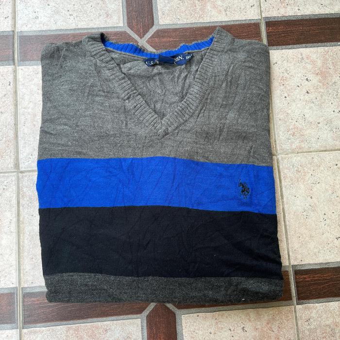 Us Polo ASSN Sweater Crewneck Knit V Neck