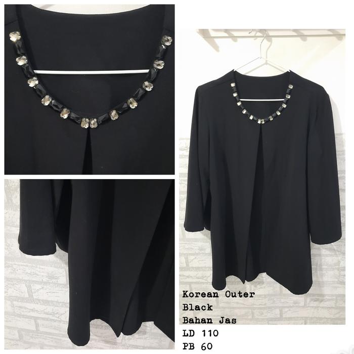 Korean Outer - Jas Hitam Korea (Preloved)