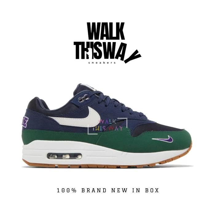 sepatu pria sneakers nike air max 1 obsidian george / sepatu nike / sneakers air max / dark blue gre