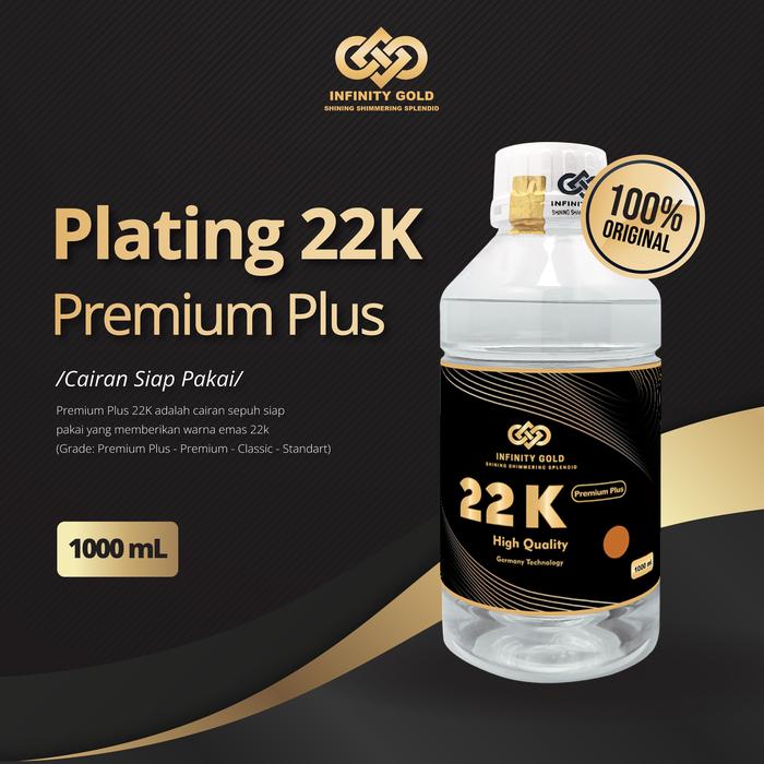 Cairan Sepuh Plating 22K (Premium Plus, Premium) - 1000 ml