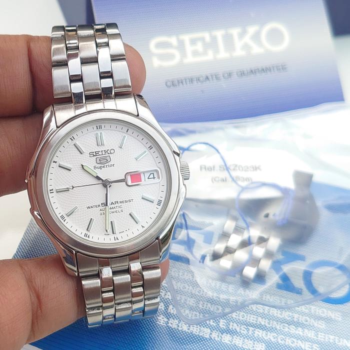 Seiko 5 Superior SKZ023 | SKZ023K1 | 7S36-0030 White Whirlpool - BEKAS