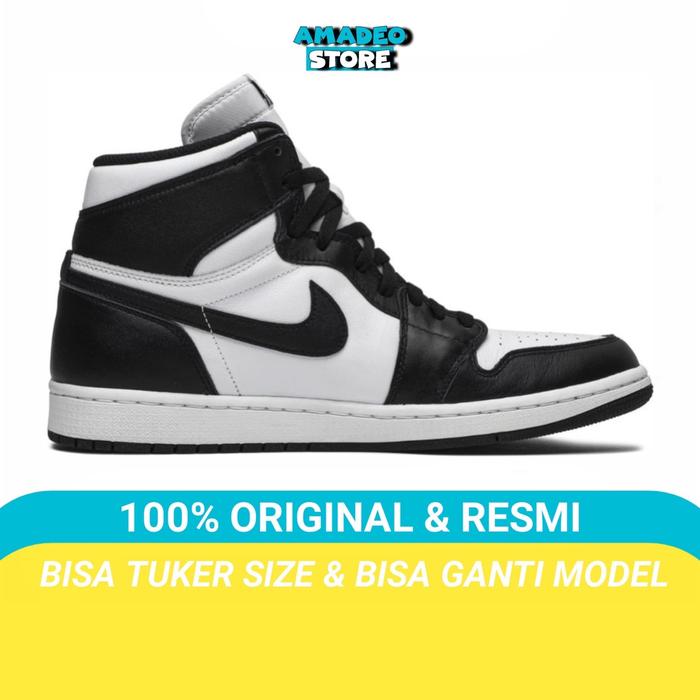 Jordan Retro 1 High Panda Black White BNIB Original / sneakers pria
