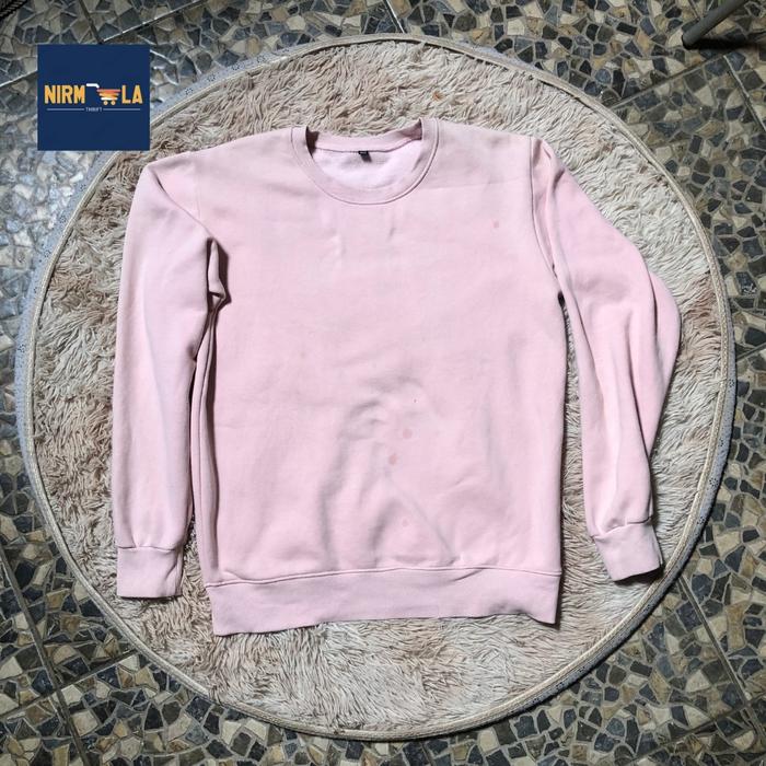 Jaket Crewneck Pink Unisex - L - Thrift
