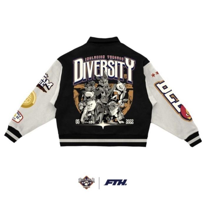 RARE SIZE XL - B2E x FTH "Inclusion Trough Diversity" Varsity Leather Jacket - READY STOCK