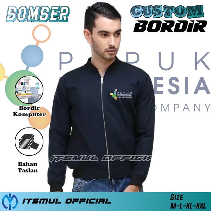 Jaket Pupuk Indonesia Bordir Custom Jaket Pupuk Indonesia Bomber