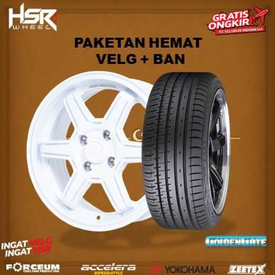 Paketan komplit velg ban mur centering r15 mobil Brio, agya, Ayla, Yaris, sigra hsr minas
